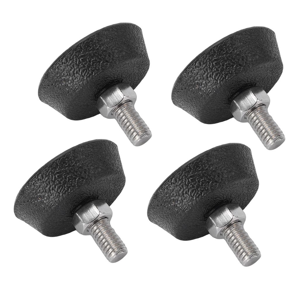 4PCS Furniture Levelers Screw in Leveling Feet with Non Slip Rubber Pad for Dining Table Chair Sofa Fitness Equipment