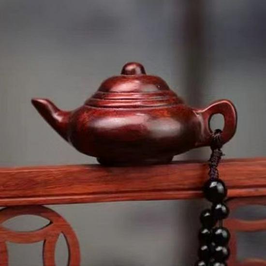 Red Sandalwood Qilin Pixiu Handheld Pendant Ornament