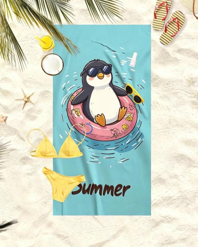 Chill Capybara Summer Beach Towe Fun & Quirky Microfiber Towel for Beach Days, Pool Lounging, and Playful Summer Vibes Cute