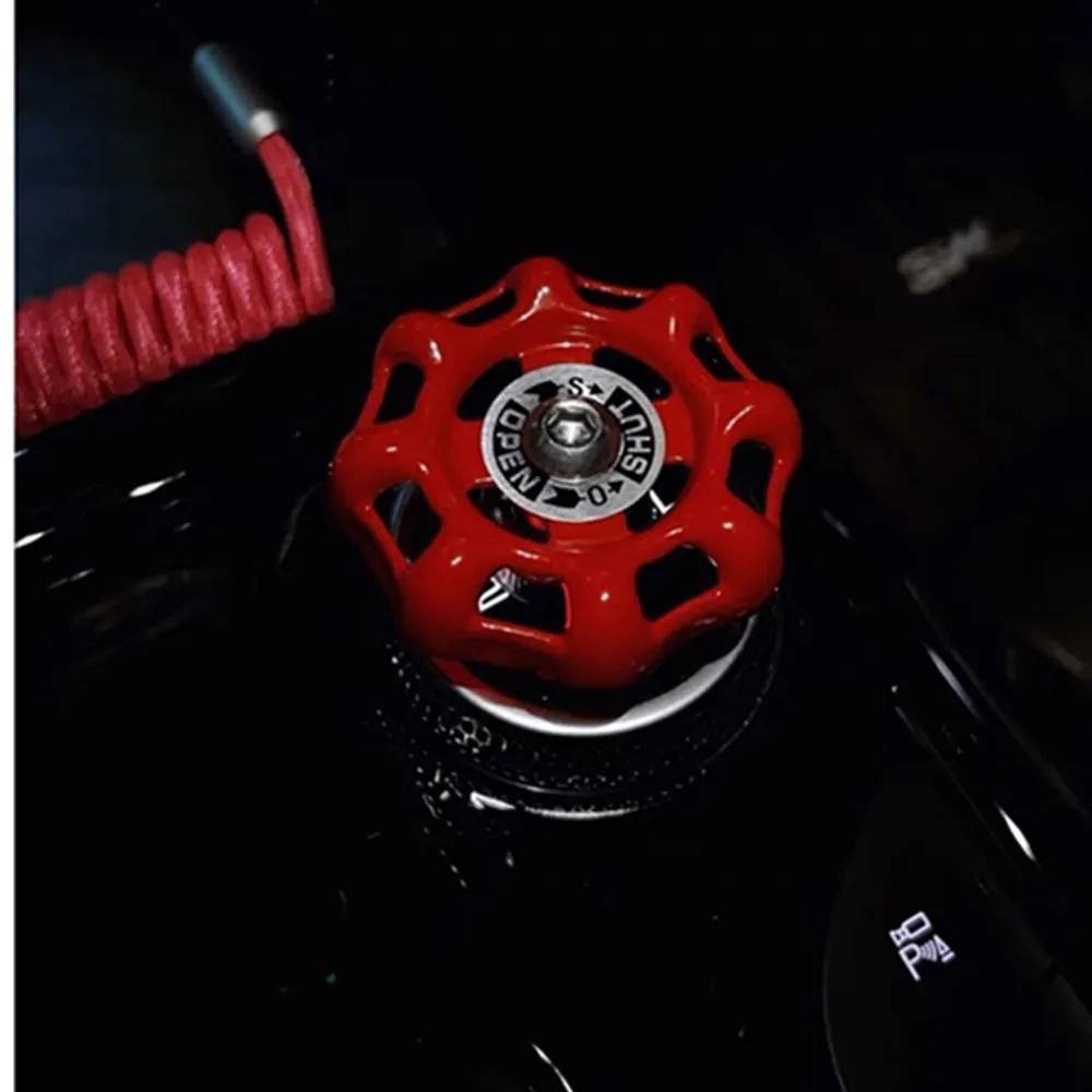 

Забавный автомобильный центральный клапан, украшение для салона автомобиля, ручка переключения передач, промышленный клапан, наклейка на переключатель, украшение для автомобиля красный