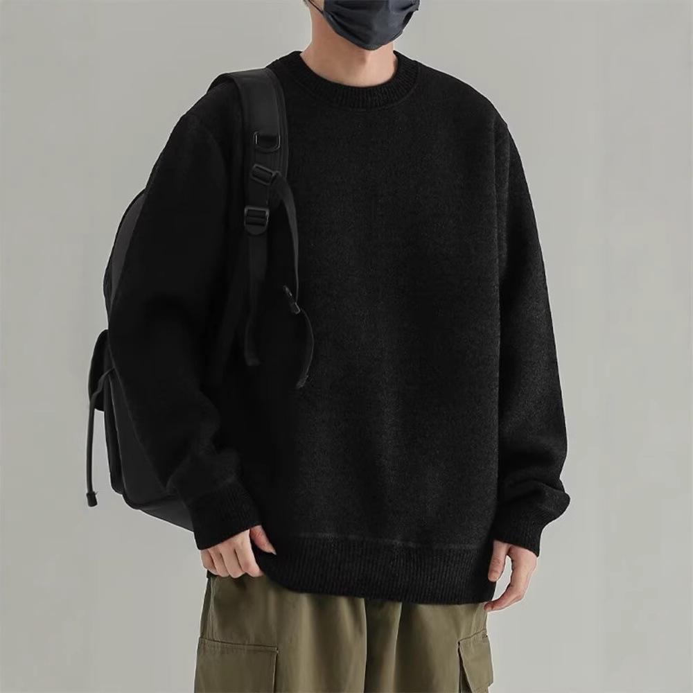 Herren-Strickpullover mit schmaler Passform und Rundhalsausschnitt – Herbst-/Winterkollektion 2024