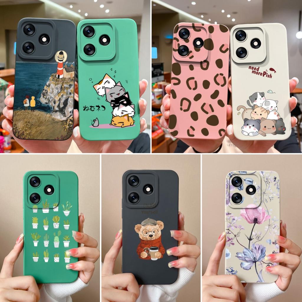 For Tecno Spark 10 Pro 10C Cases Cartoon Liquid Silicone Full Protection Cover For Tecno Spark10 4G 5G 10Pro 10 C Bumper Funda