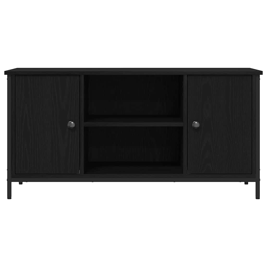 TV Cabinet Black Oak Effect 100 x 40 x 50 cm Particleboard
