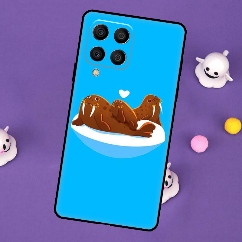 Cute Walrus Cover For Samsung Galaxy M32 M52 M12 M13 M33 M23 M53 M15 M55 M31 M51 M14 M34 M54 M20 Case