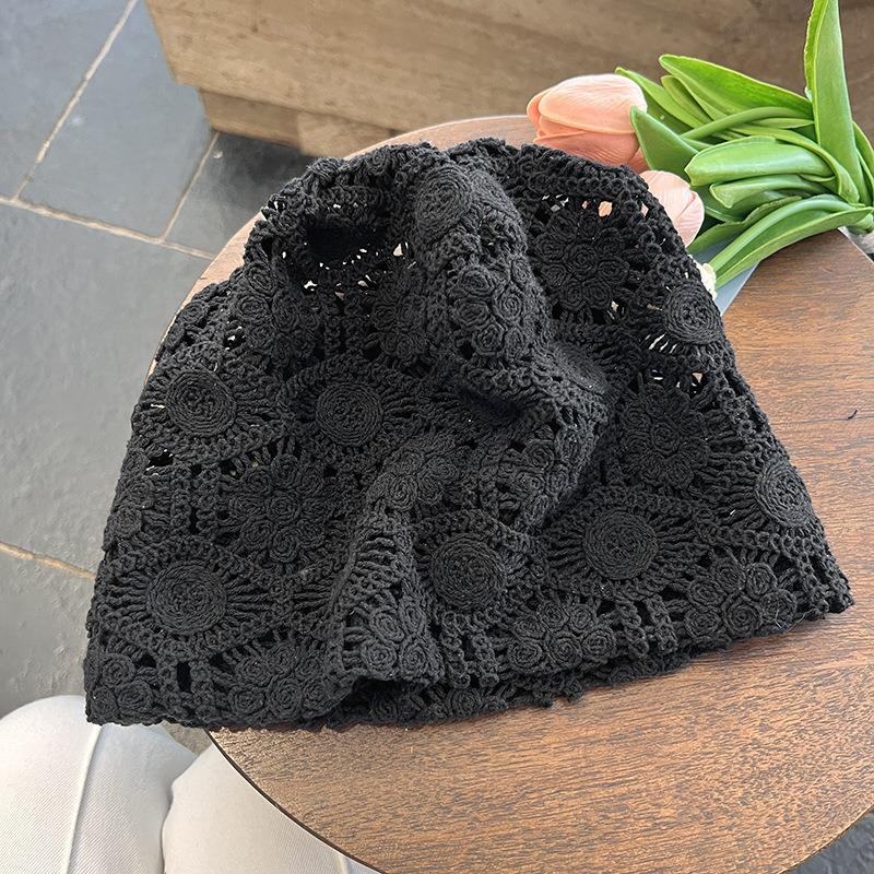 Women S Large Size Hollow Thin Beanie Hat For Spring Summer