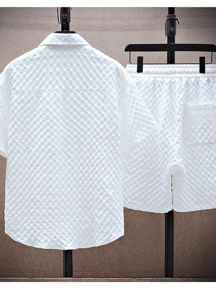 Men's 2024 Summer Retro Trend Short-Sleeve Casual Sports Suit