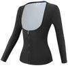 Hot Polymer Waist Trainer Vest Zipper Design Body Shaper Body Shaping Sauna Suit Shirt  Women