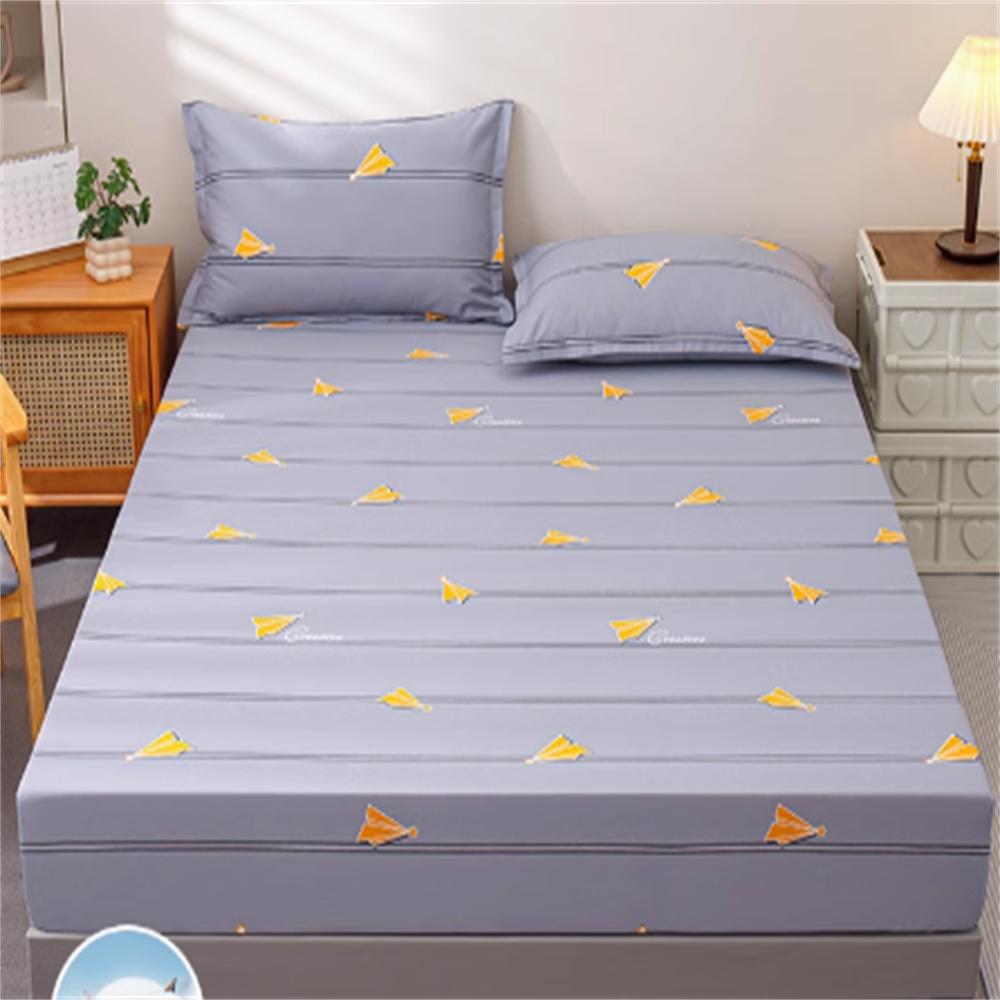 100% Cotton Fitted Sheet Single Piece No Pillowcase Cotton Bedspread Mattress Protector Children's Full Cover Bed Cover Sheet