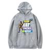Game Printed Fortnite Sleep Eat Fortnite Repeat Casual Long Sleeve Cotton Hoodie
