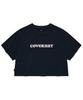 COVERNAT WOMAN Cooper Logo Ice Crop T-Shirt Navy