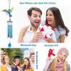 Evealyn Outdoor Hummingbird Wind Chimes, Indoor Handing Stained Glass Metal Music Beautiful Wind Chimes for Home, Balcony,Window, Garden, Yard,