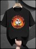 Casual Short Sleeve T-shirt - Crew Neck Tee with "Steve'S Law" Chicken Graphic