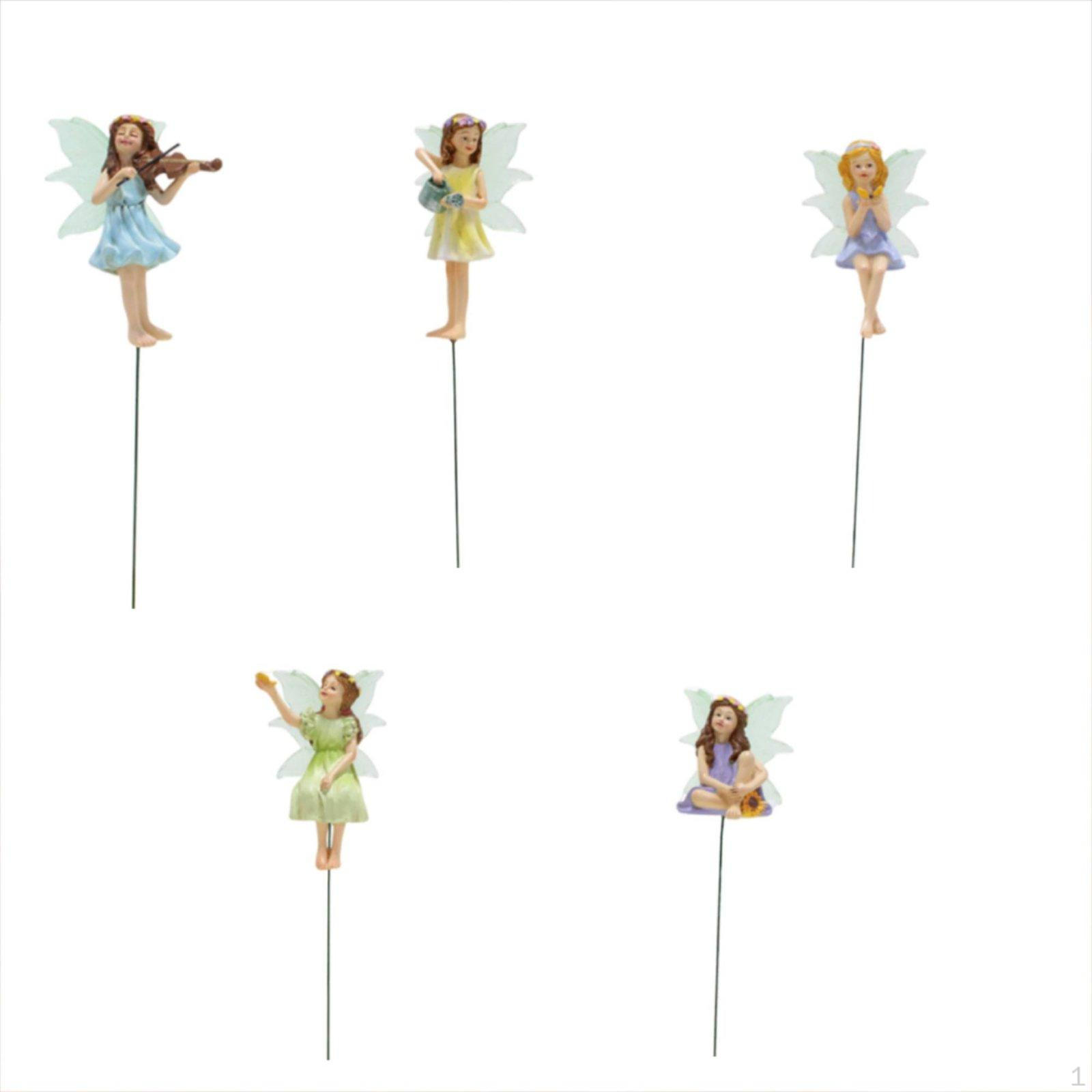 5 Pieces Butterfly Fairy Figurine Glow in the Dark Glowing Wing Enchanting Figurines Easy to Place