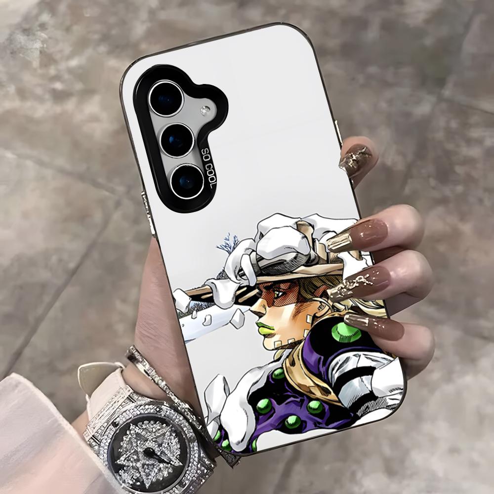

JoJos Latest Work Steel Ball Run Phone Case For Samsung S25 Ultra S23 S22 S21 S20 Ultra Plus S24 Fe A54 A55 Color Silver Cover Samsung A55