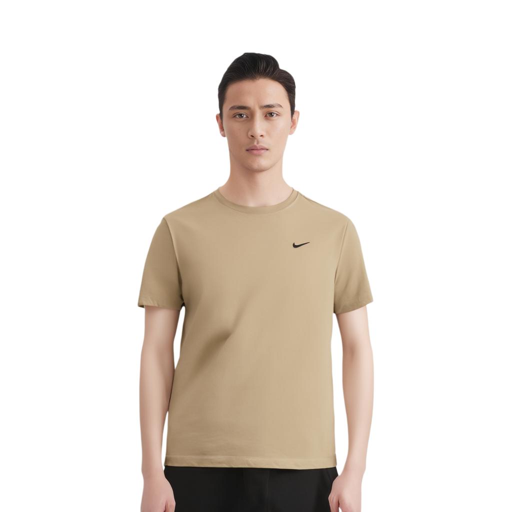 Nike Swoosh Herren Grafik Logo Atmungsaktives Rundhals-T-Shirt Braun BV0508-247