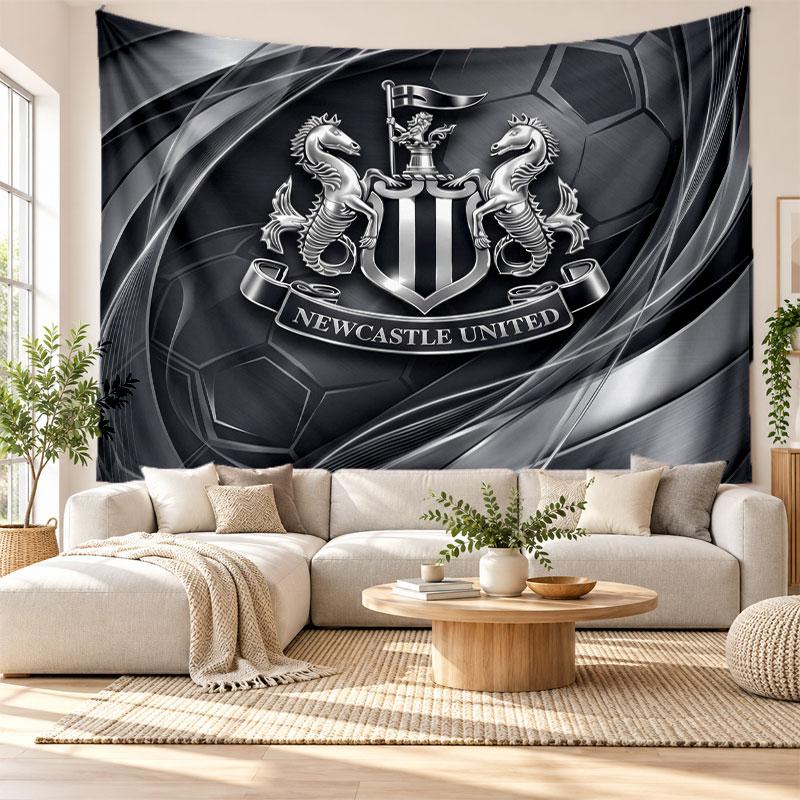 Newcastle United Fußball Wandteppich, Weiches Stoff Wandbehang, Dekorative Kulisse Für Schlafzimmer Haus Wandkunst