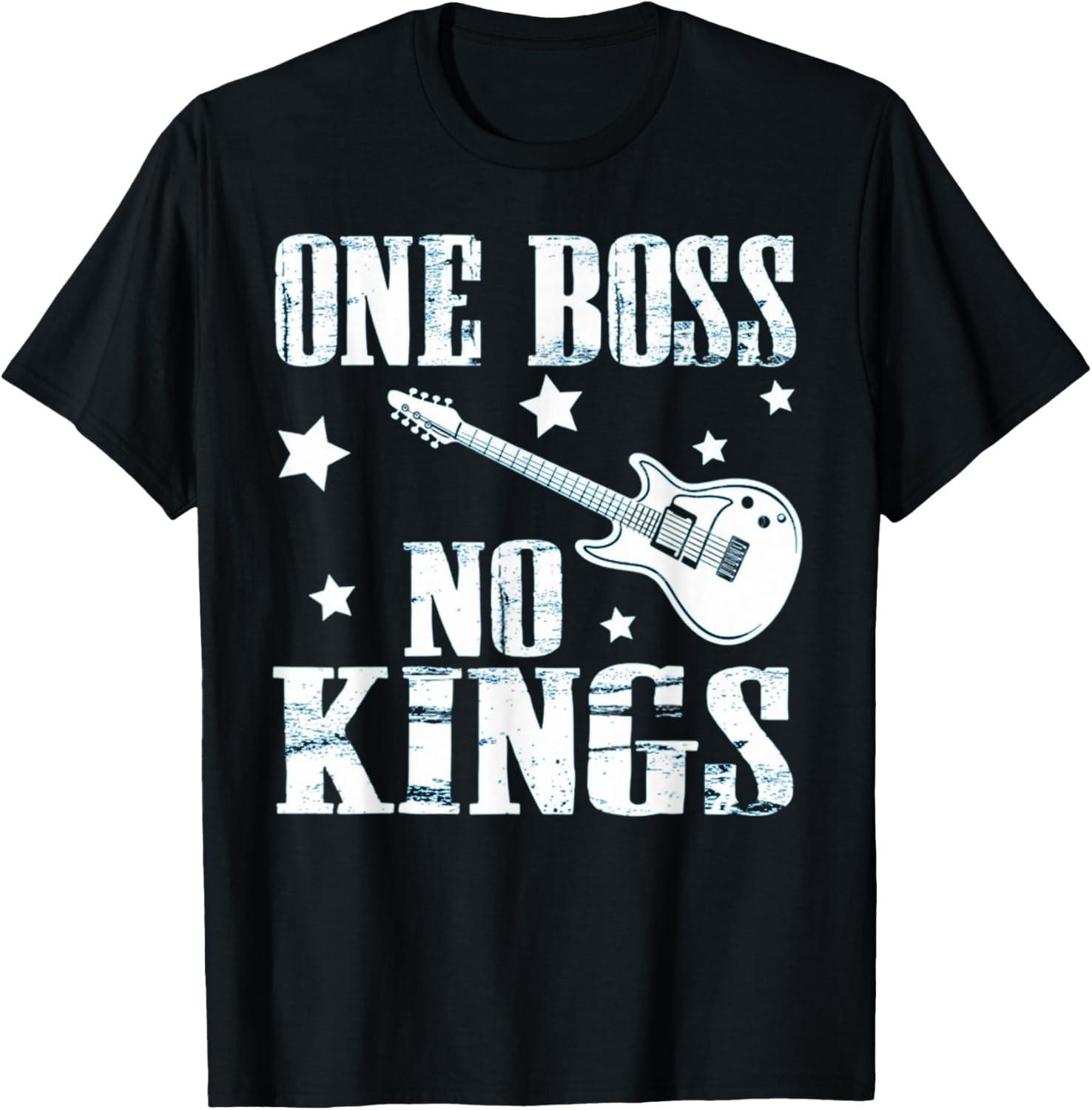 One Boss No Kings Monarchy Political Freedom Unisex T-Shirt S