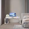 Adjustable Overbed Table with Fence & Keyboard Tray, Large Size Laptop Desk for Home Office, Hospital Bed, Sofa & Living Room