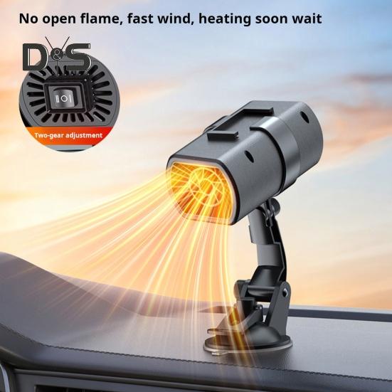 12V Car Heater Fan Portable Immediate Heat or Cool Defroster Adjustable Joints Quick Heating Car Heater for Winter Summer Driving