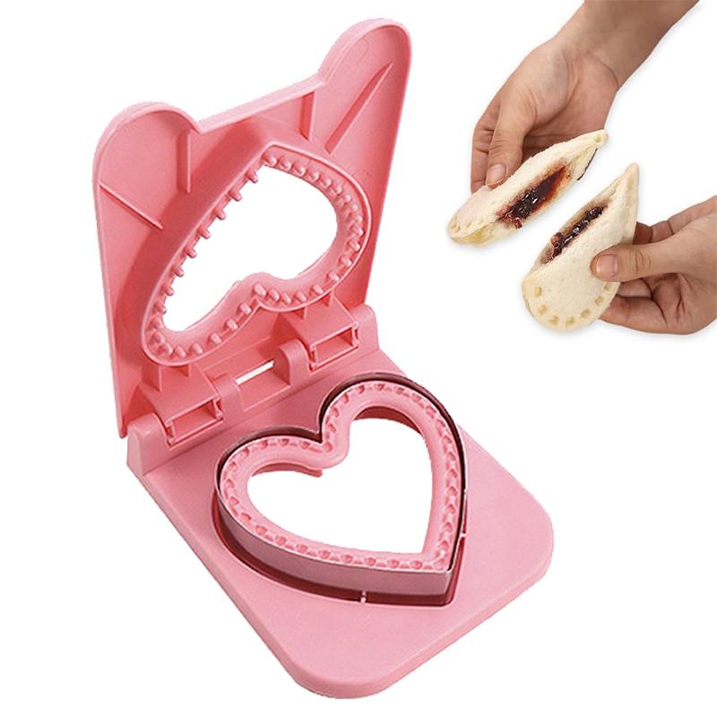 

Набор для резки и запайки сэндвичей, Сэндвичница в форме сердца с запаянным краем розовый