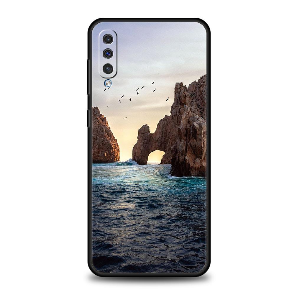 Waterfall Nature Trees Ship Case for Samsung Galaxy A52 5G A12 A70 A50 A40 A20s A30 A10s A20e A10 A22 A72 A32 A02 A42 A04S Cover