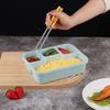 Japanese Style Wheat Straw Divided Lunch Box