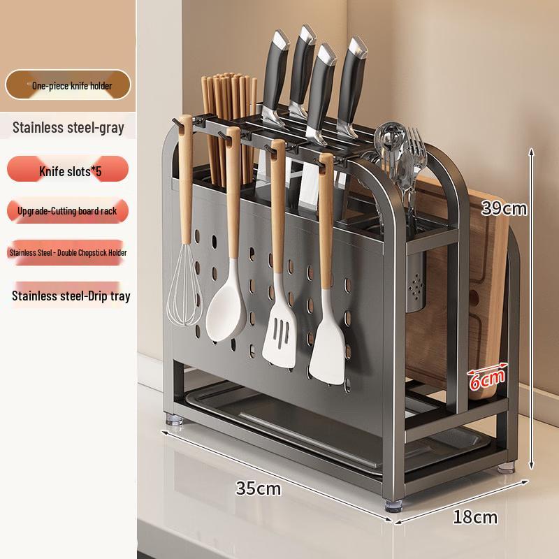 LETSFIND 316 Stainless Steel Kitchen Knife & Utensil Holder