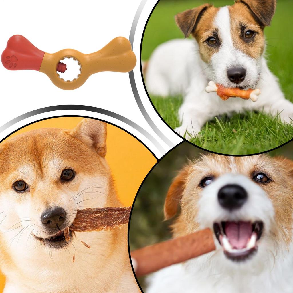 Dog Treat Stick Holder Dog Bully Stick Holder Anti choking dog chewing wooden stick holder pet teeth cleaning Pet Supplies