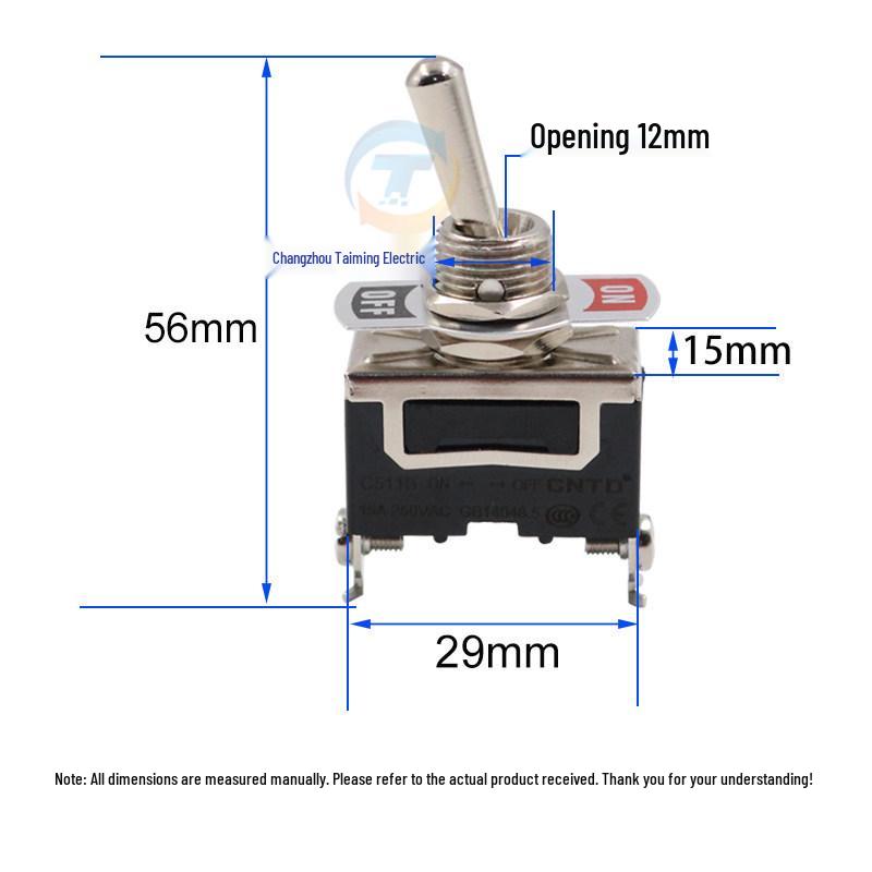 Farm Electric Feeder Rocker Switch: 2-Pin, 2-Position for Chicken Feeding Vehicle