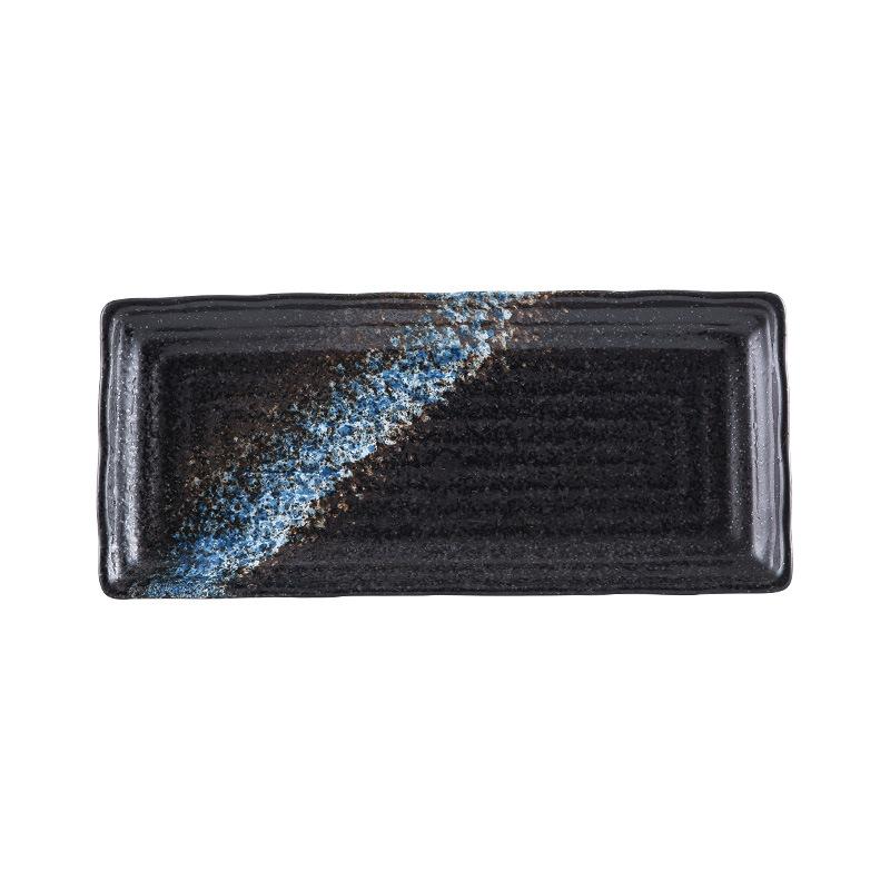 Commercial Barbecue Plate Japanese Style Sushi Plate Saury Plate Hot Pot Plate Ceramic Long Plate Dessert Plate