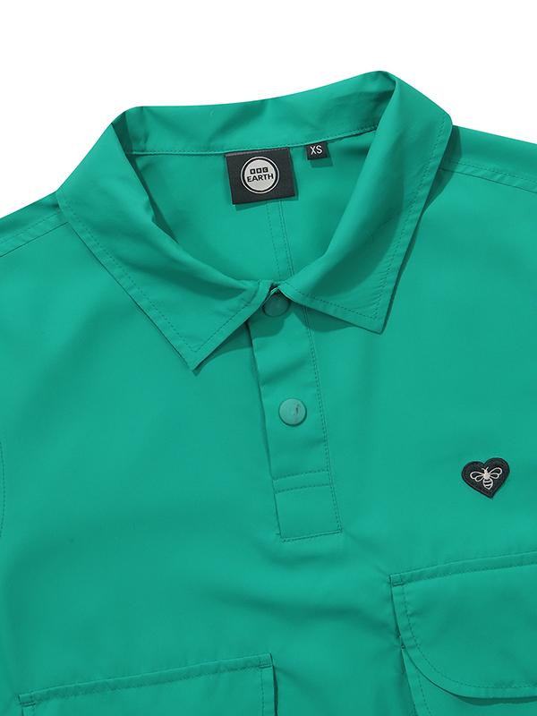 BBC EARTH [Jasper] Pocket Snap Short Sleeve Anorak_Green