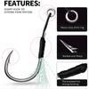 10pcs Lure Barbed Fishing Hooks 11-13-15-16-17-18-19# Sea Fishing Fishhook With Feather Fishing Tackle Accessories
