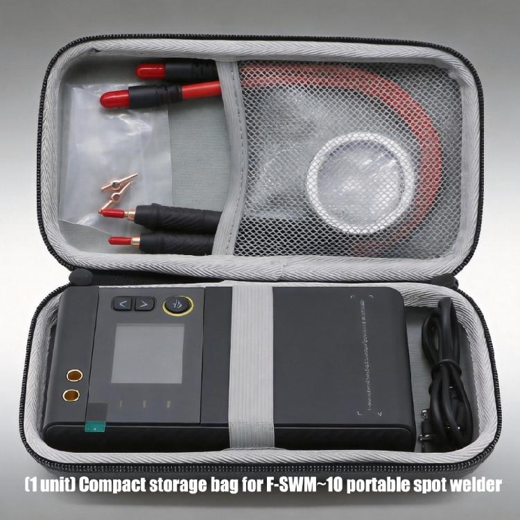 Equipment Storage Case for a Portable Welding Machine, Textured EVA Exterior With Two Closure Pulls and Carry Loop for Storage and Carrying