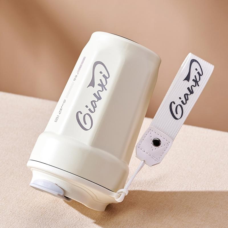 Coffee Thermos Cup with Handles Rope Stainless Steel Vacuum Flask Portable Thermal Insulation Cups Drinkware