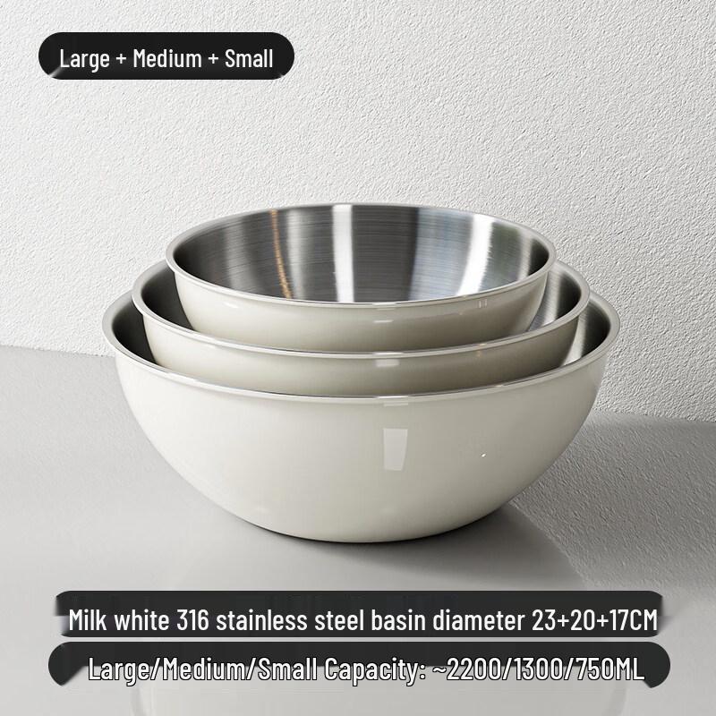 ZISIZ 316 Stainless Steel Food Grade Mixing Bowl