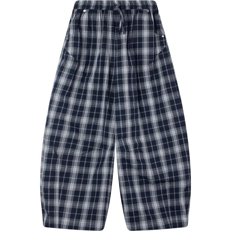 Mucmukn Kids  Deconstructed Plaid Casual Pants 170CM