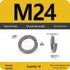 8.8 Grade Black Shock Absorbing Washer M3-M16
