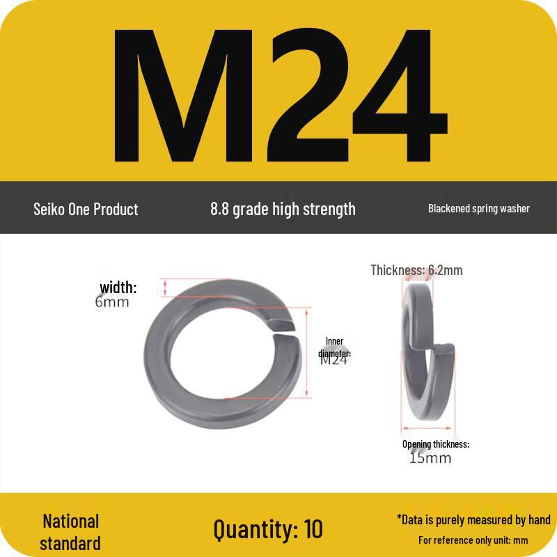 8.8 Grade Black Shock Absorbing Washer M3-M16