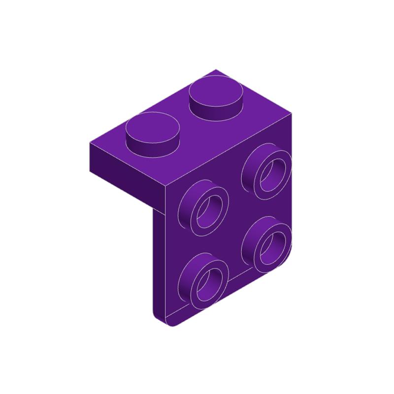 

10PCS 44728 Bracket 1x2-2x2 Building Blocks Moc 2+4 Right Angle Parts Compatible with Bricks Children Assembly Toys 10PCS