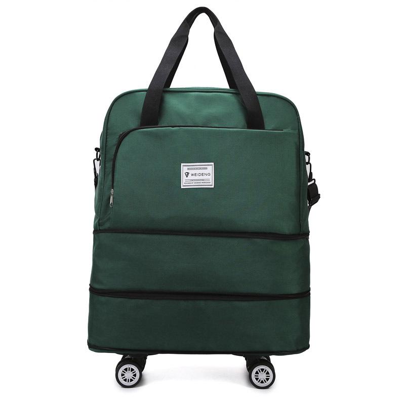 Men's and women's wheeled models, double-layer expansion, large-capacity travel bags, home storage, moving luggage bags can be set with tie rods