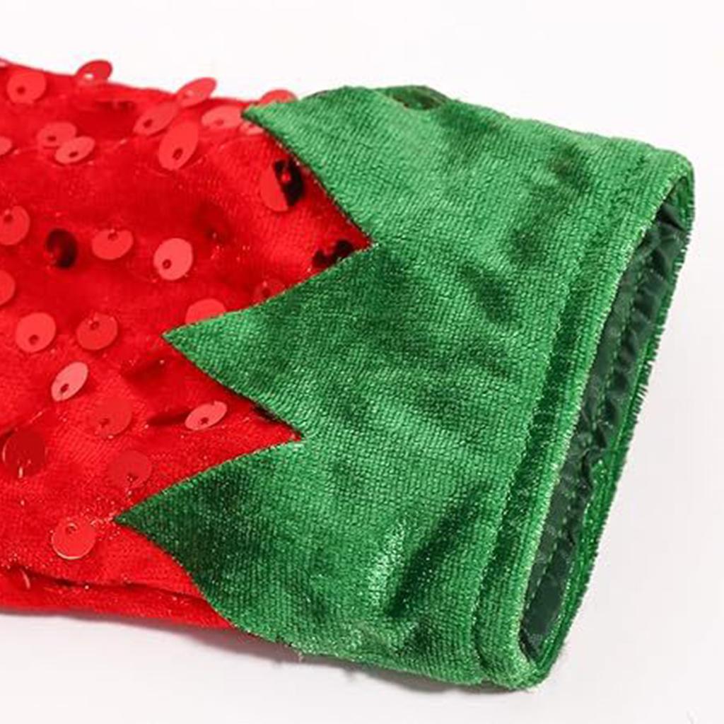 Christmas Set Girls' Velvet Party Performance Dress