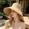 Large Brim Bucket Hat, Outdoor UPF 50+ UV Sun Protection Hat, Waterproof Breathable Face Neck Flap Cover Folding Sun Hat for Men, Women