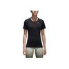 adidas Solid Color Logo Round Neck Quick-Dry Sports Short Sleeve T-Shirt Women Tops Black BK2688