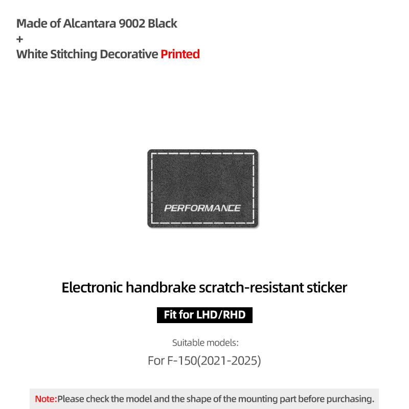 Fabriqué en Alcantara Betterhumz Pour Ford F-150 SVT Raptor -2025 Autocollant de Garniture Électronique de Frein à Main pour Voiture Accessoires d'Intérieur de Voiture