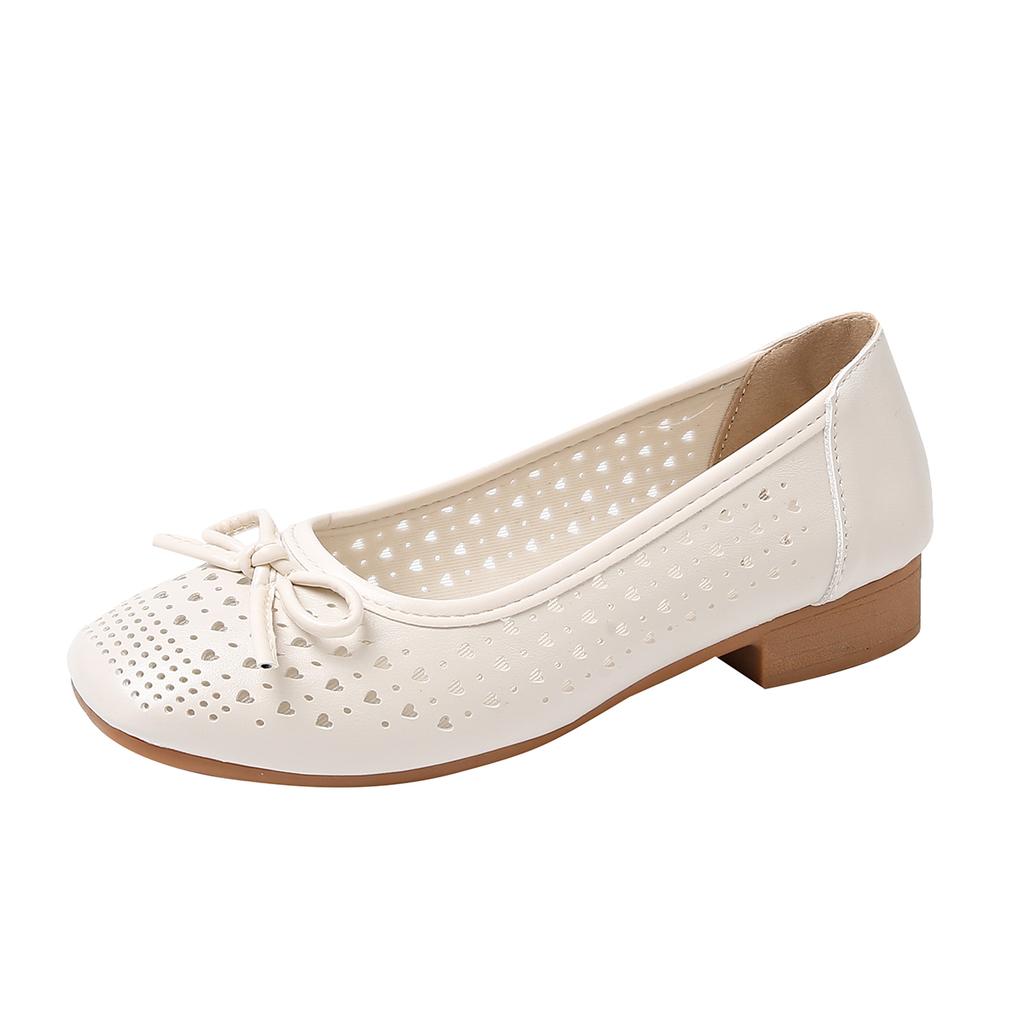Fashion Autumn New Women Flats Sandals Low Heels Fashionable Comfortable Mom Sandals Women Elegant Breathable Ballet Loafers Shoes Women