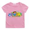 T-shirt per Bambini 100% Cotone con Stampa Cartone Animato Dora, 2-12 Anni, Ragazzi e Ragazze, Moda, Manica Corta, Casual, Estivi, T-shirt Anime, T-shirt Grafica, T-shirt Divertente