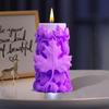 3D Reliéf podzimních listů válcová svíčka silikonová forma ručně vyrobená javorový list sloup pryskyřičná forma Javorový list cement sádra formy