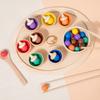 Wooden Bead Color Sorting Tray Educational Toy Toddlers Preschool Learning Play