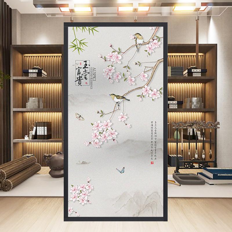 Chinese Style Flower Bird Window Film Home Bathroom Decor Frosted Window Stickers Static Cling Stained Privacy Glass Film