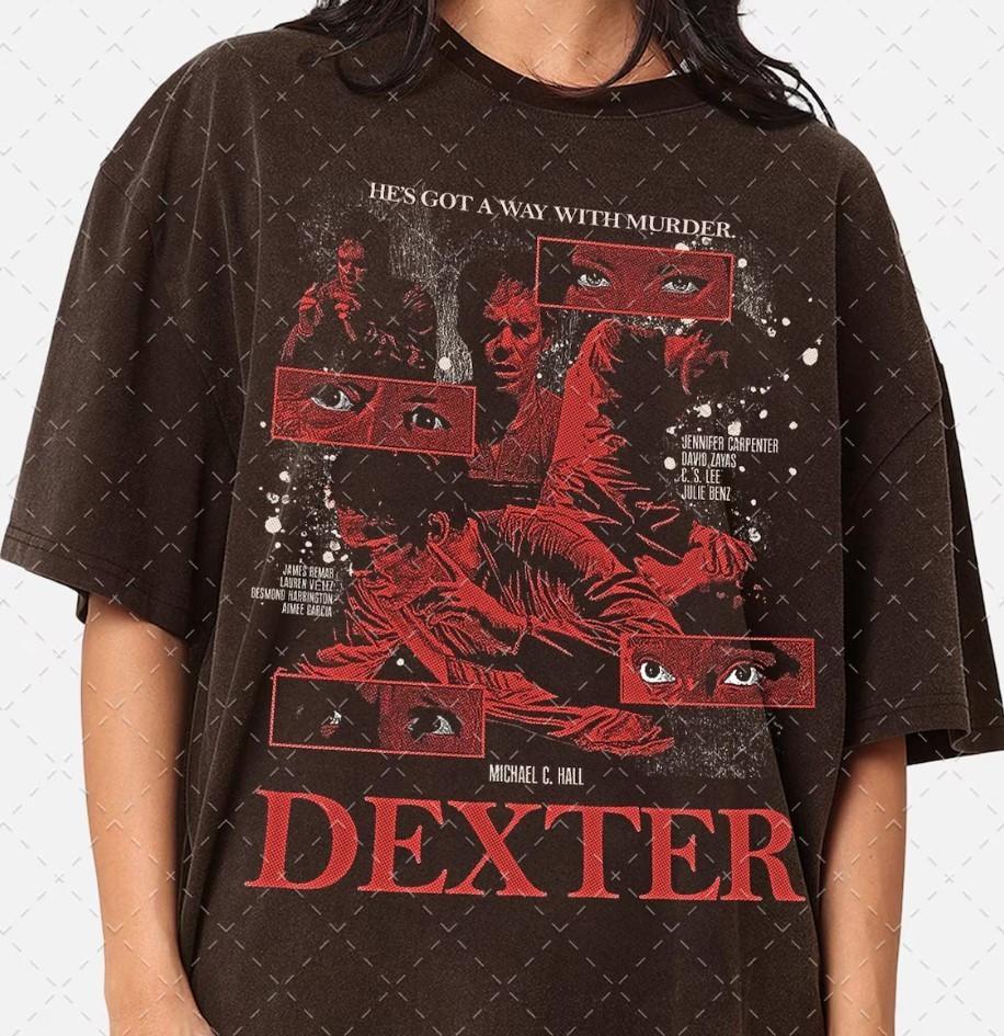 Графическая футболка Dexter Horror Размер S-4XL Унисекс футболка S
